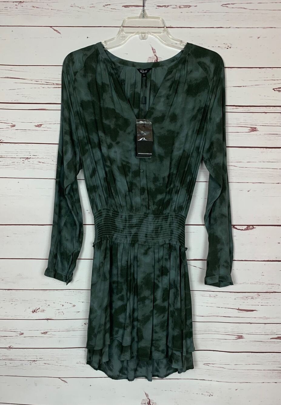 Rails Women's S Small Jasmine Smocked in Slate Tie Dye Mini Dress NEW With TAGS